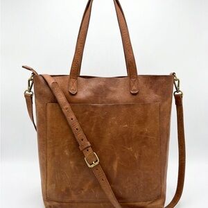 Madewell | Brown Leather Tote Bag